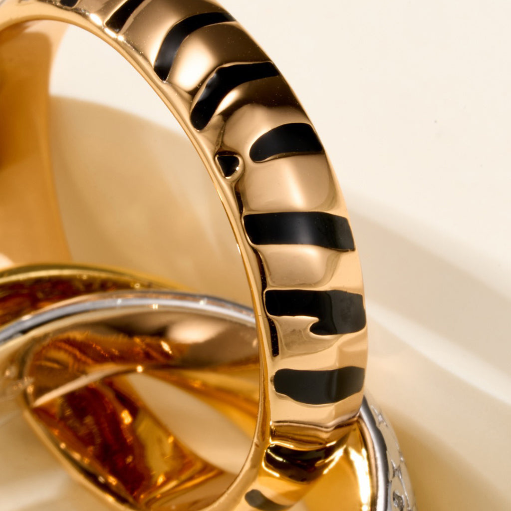 [Okajuri Jewelry] TRINITY  RING LEOPARD PRINT