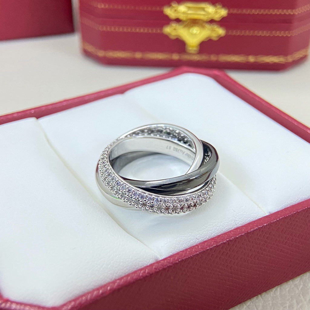 [Okajuri Jewelry] TRINITY 3.2MM RING BLACK CERAMIC