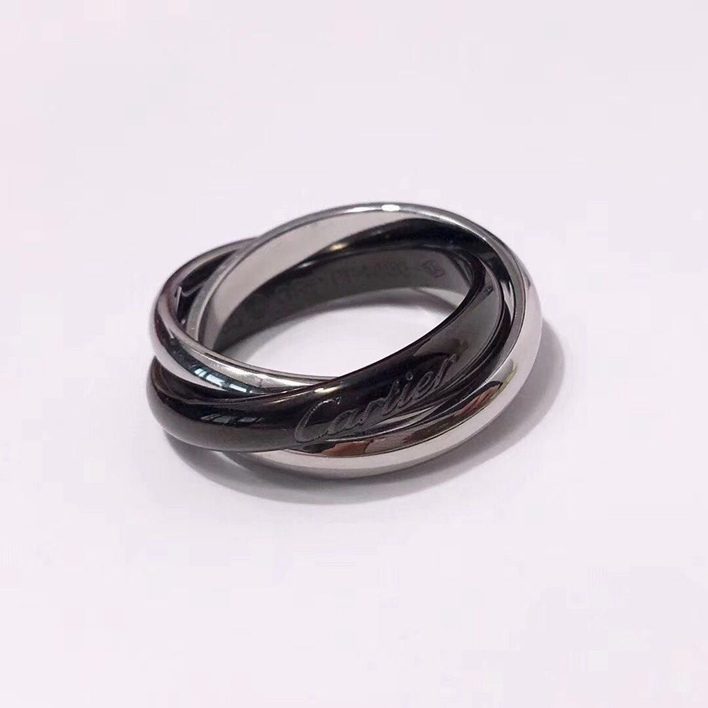 [Okajuri Jewelry] TRINITY 3.2MM RING BLACK CERAMIC