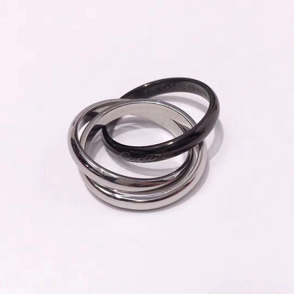 [Okajuri Jewelry] TRINITY 3.2MM RING BLACK CERAMIC