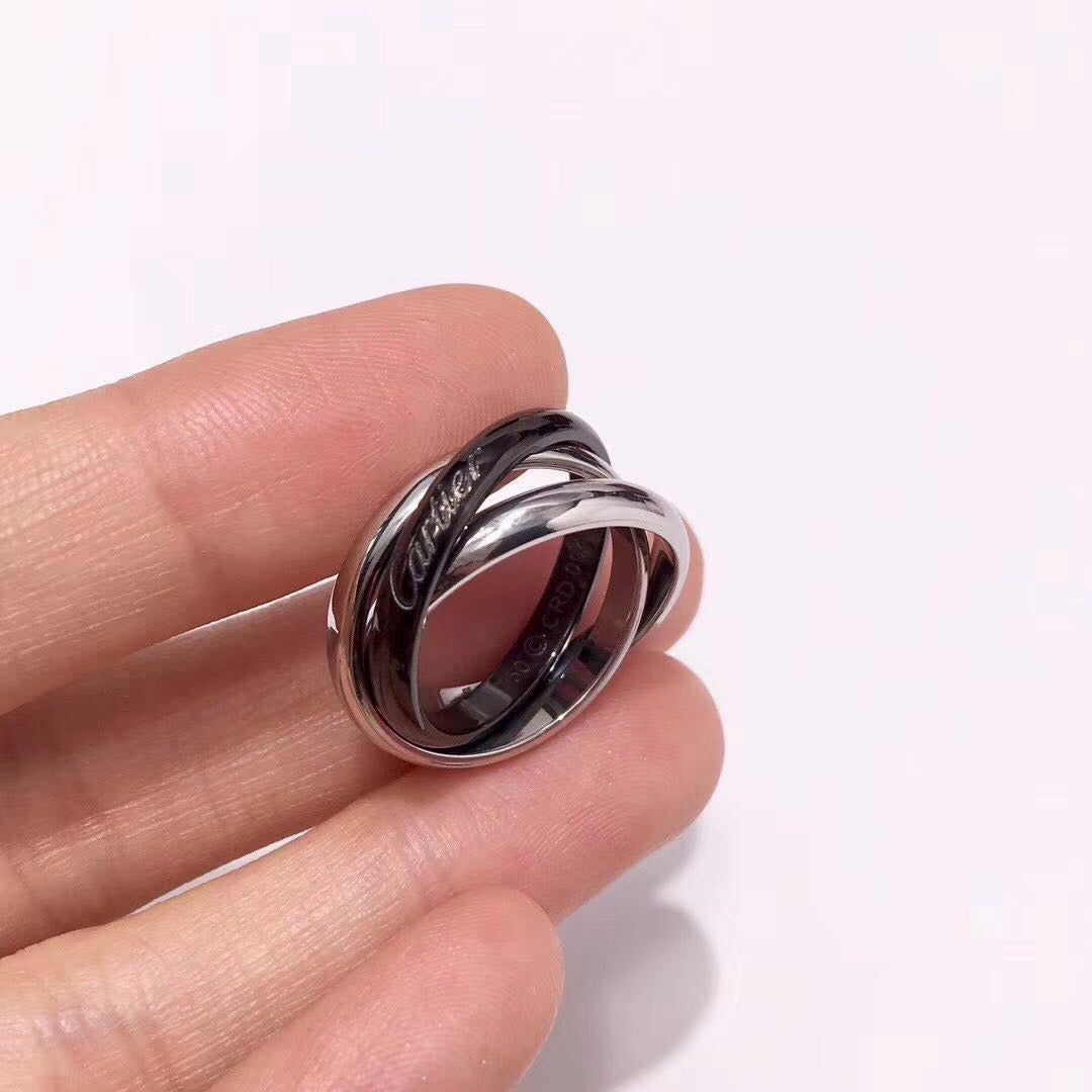[Okajuri Jewelry] TRINITY 3.2MM RING BLACK CERAMIC