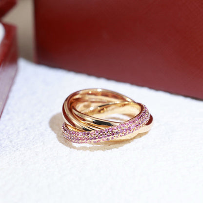 [Okajuri Jewelry] TRINITY 3.2MM RING PINK DIAMOND