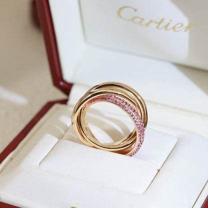[Okajuri Jewelry] TRINITY 3.2MM RING PINK DIAMOND