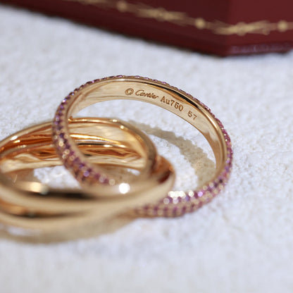 [Okajuri Jewelry] TRINITY 3.2MM RING PINK DIAMOND