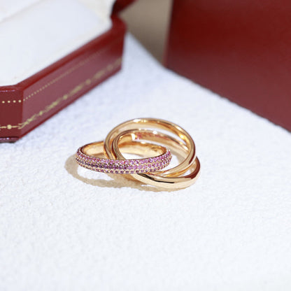 [Okajuri Jewelry] TRINITY 3.2MM RING PINK DIAMOND