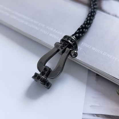 [Okajuri Jewelry] FORCE LARGE SERIES HORSESHOE BLACK SAMURAI BRACELET
