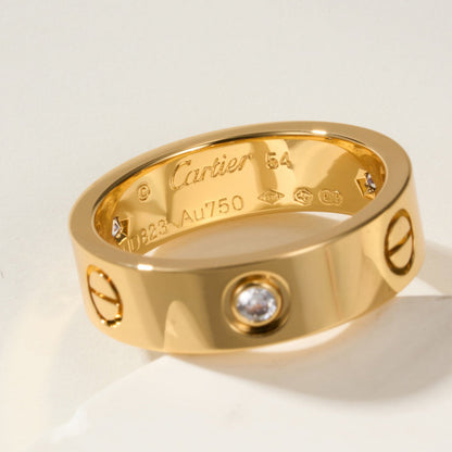[Okajuri Jewelry] LOVE 4MM 1 DIAMOND RING