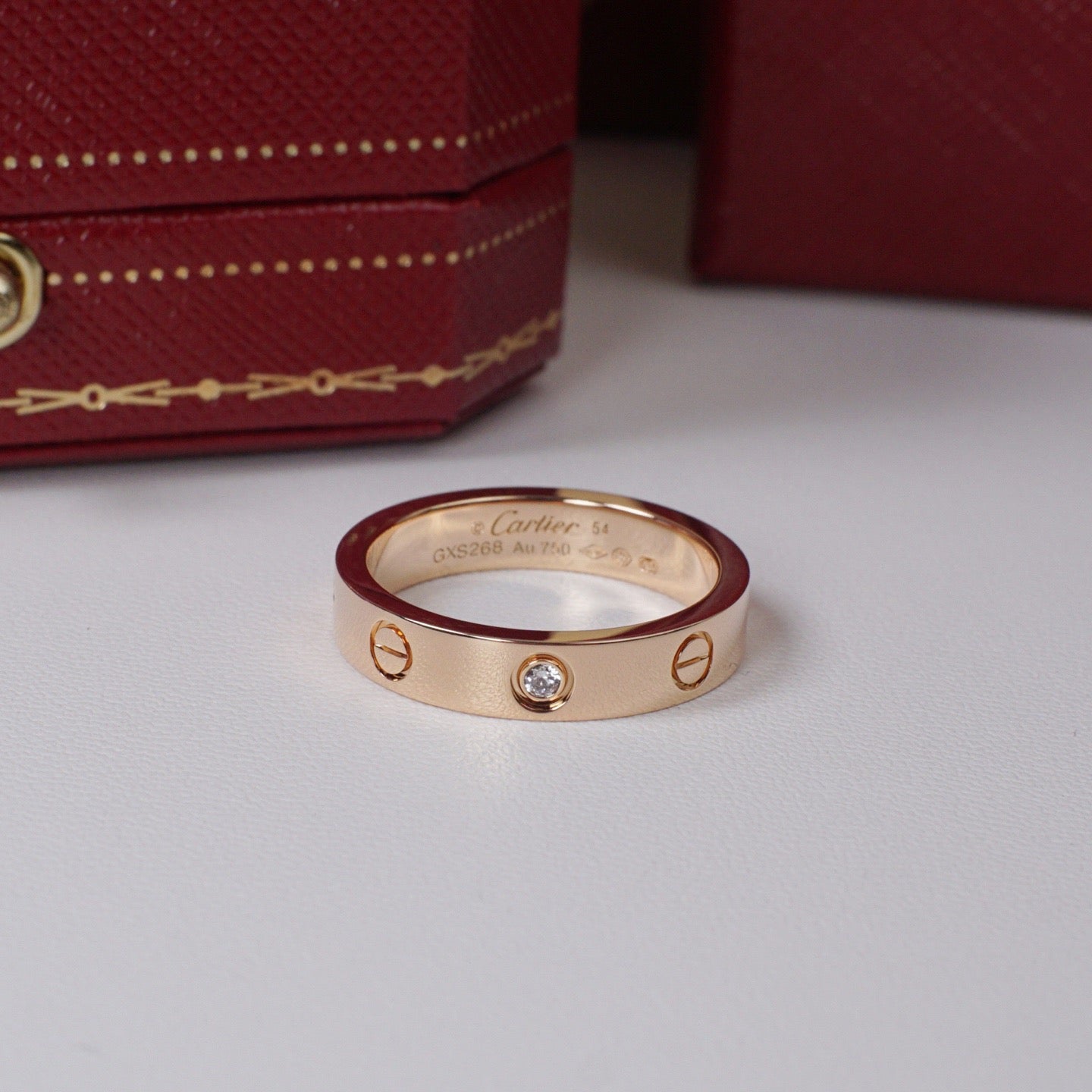 [Okajuri Jewelry] LOVE 4MM 1 DIAMOND RING