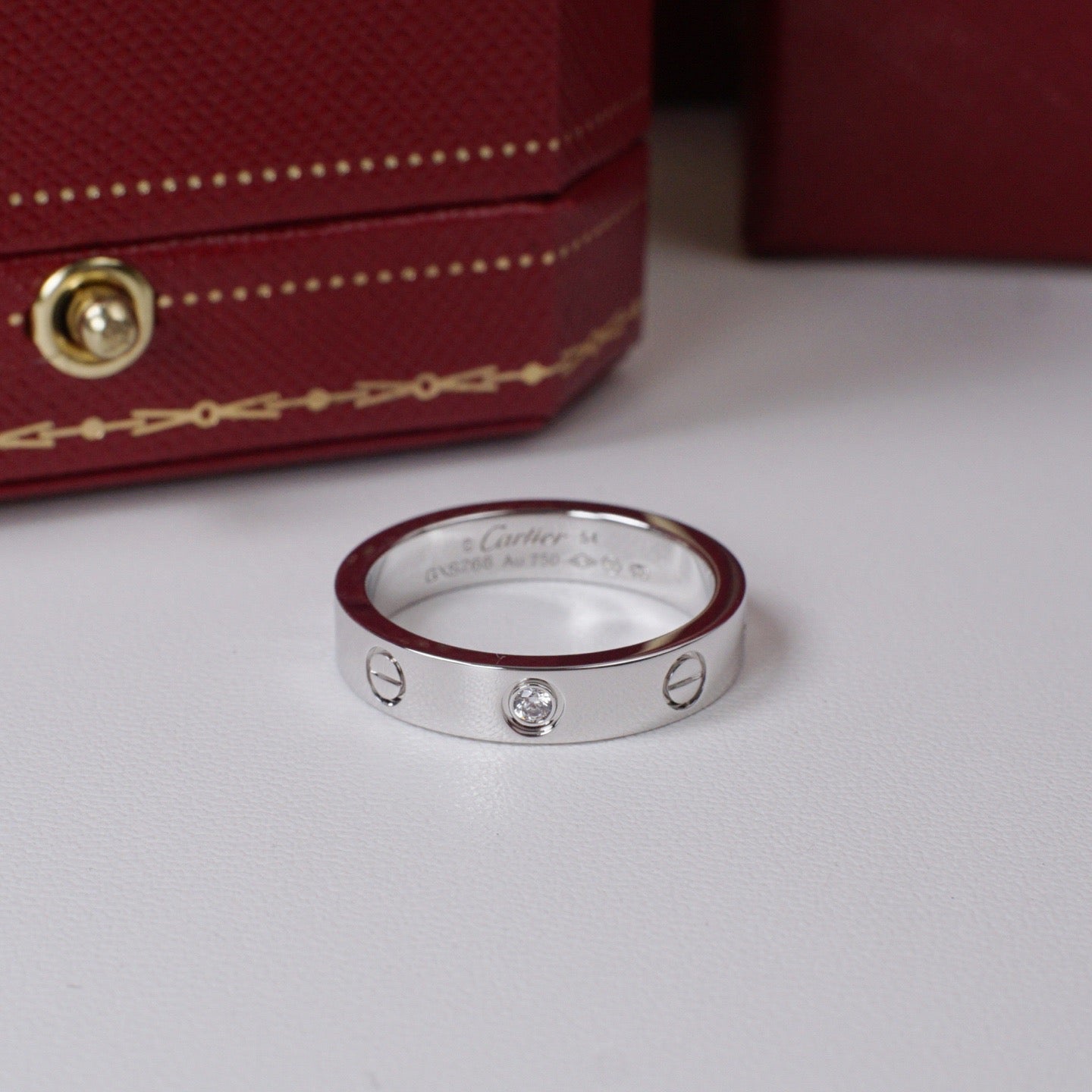 [Okajuri Jewelry] LOVE 4MM 1 DIAMOND RING