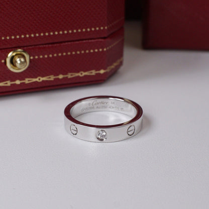 [Okajuri Jewelry] LOVE 4MM 1 DIAMOND RING