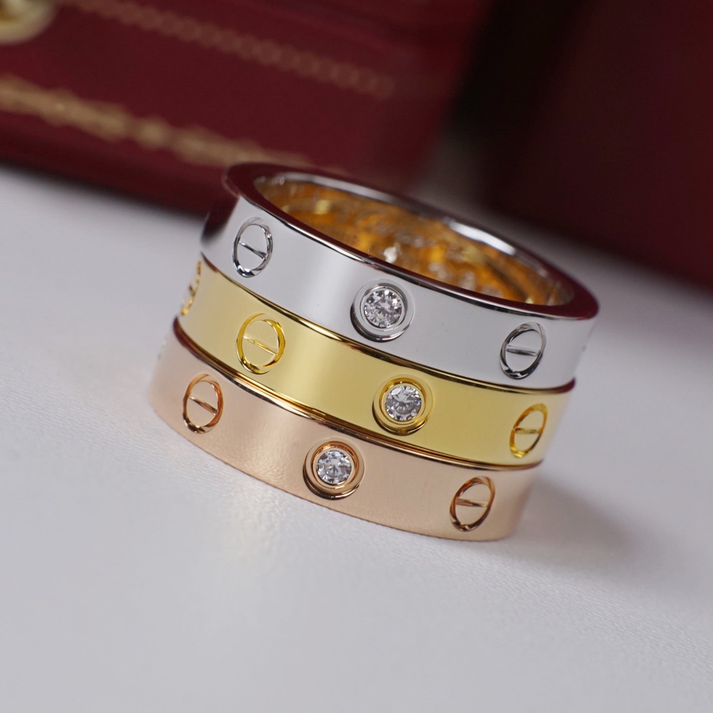 [Okajuri Jewelry] LOVE 4MM 1 DIAMOND RING