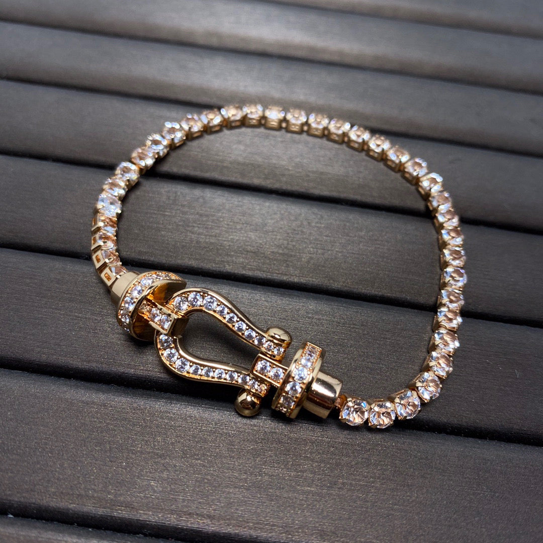 [Okajuri Jewelry]FORCE  HORSESHOE  DIAMOND TENNIS BRACELET