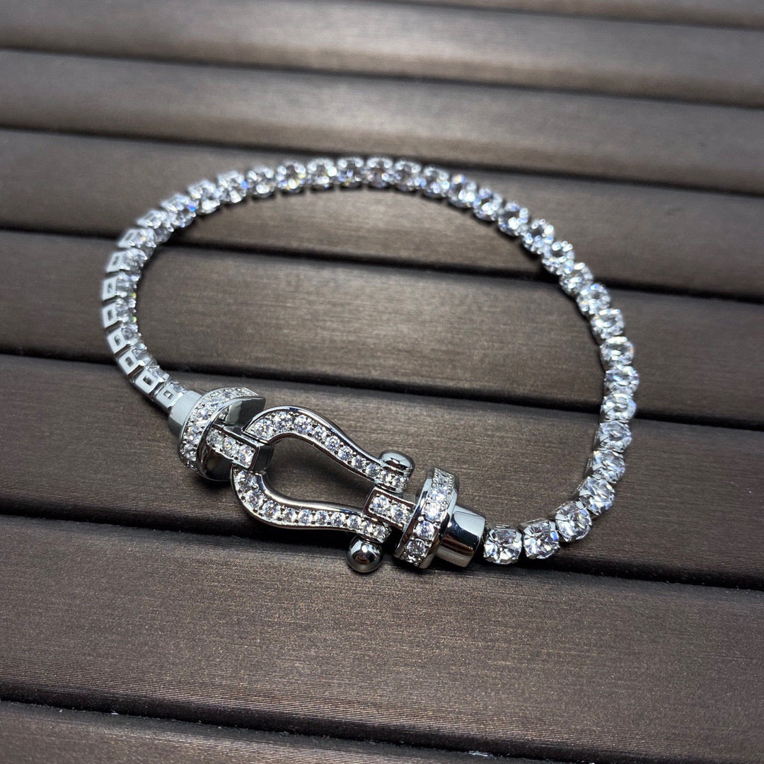 [Okajuri Jewelry]FORCE  HORSESHOE  DIAMOND TENNIS BRACELET