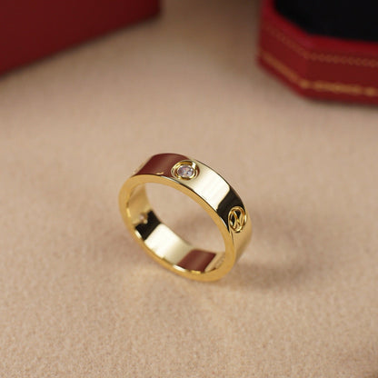[Okajuri Jewelry] LOVE 5.5MM 3 DIAMOND RING