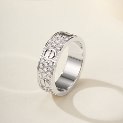 [Okajuri Jewelry] LOVE RING 5.5MM DIAMONDS PAVED