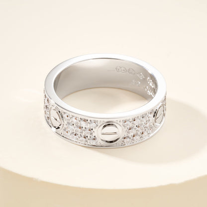 [Okajuri Jewelry] LOVE RING 5.5MM DIAMONDS PAVED