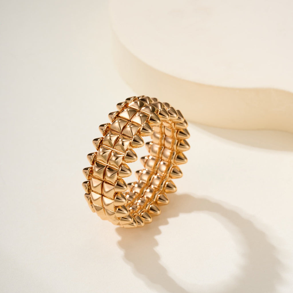 [Okajuri Jewelry] CLASH 9.2MM DOUBLE ROW RING