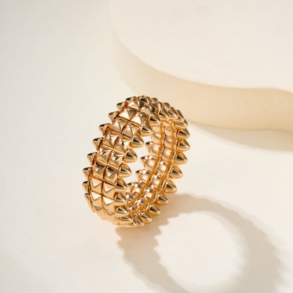 [Okajuri Jewelry] CLASH 9.2MM DOUBLE ROW RING