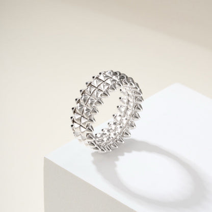 [Okajuri Jewelry] CLASH 9.2MM DOUBLE ROW RING