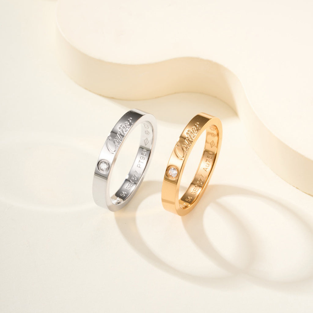 [Okajuri Jewelry] LOVE RING 4MM 1 DIAMOND