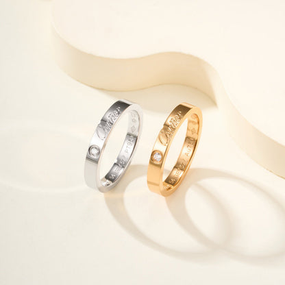 [Okajuri Jewelry] LOVE RING 4MM 1 DIAMOND