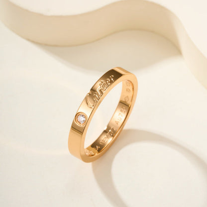 [Okajuri Jewelry] LOVE RING 4MM 1 DIAMOND