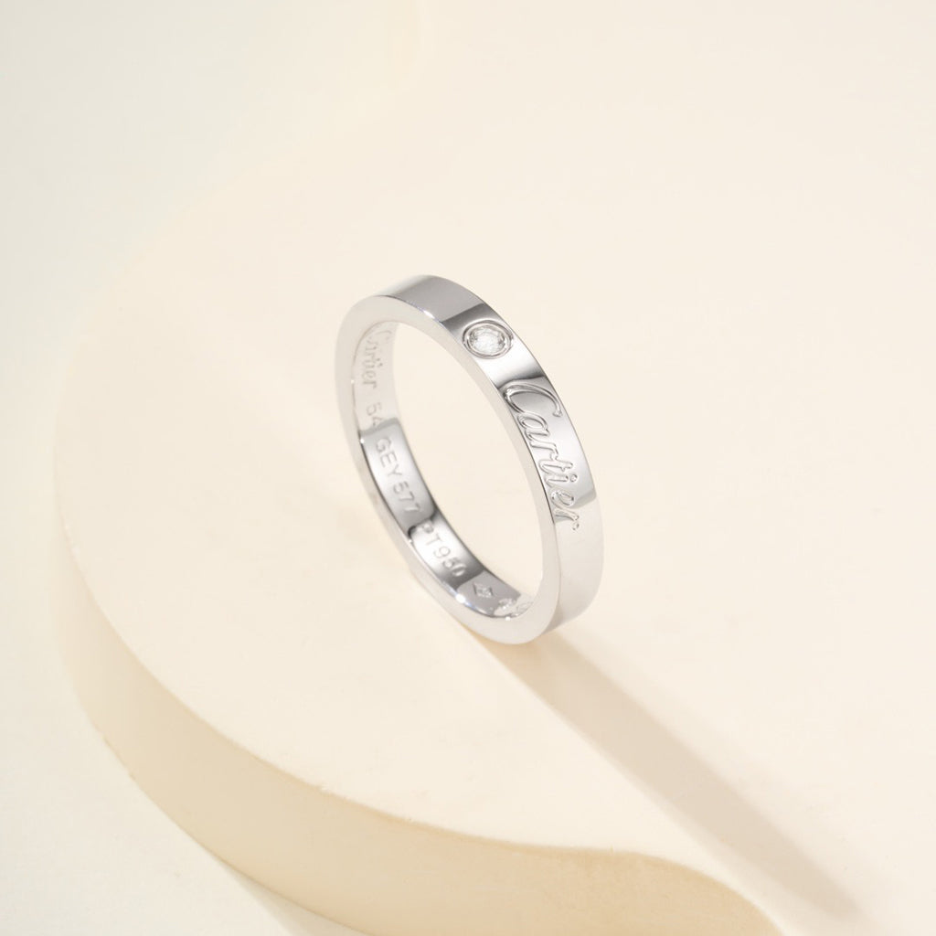 [Okajuri Jewelry] LOVE RING 4MM 1 DIAMOND