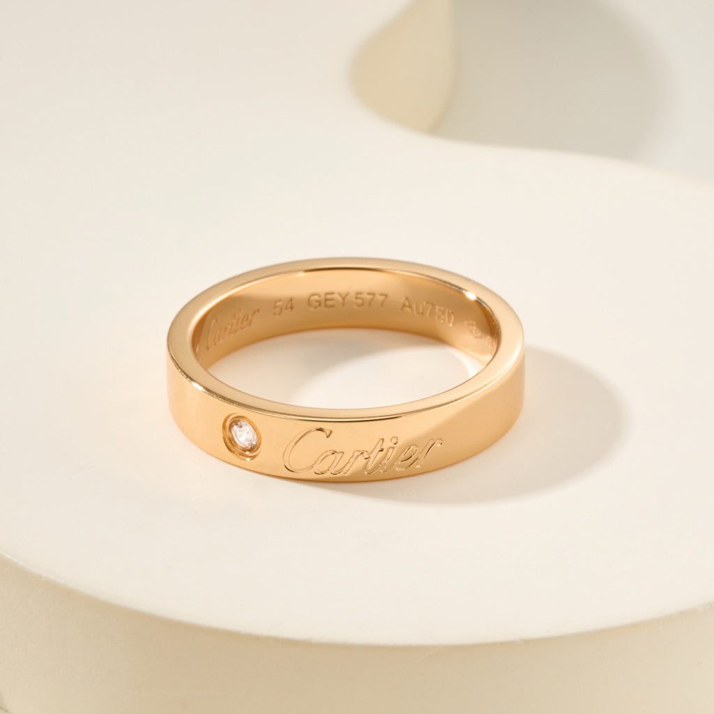 [Okajuri Jewelry] LOVE RING 4MM 1 DIAMOND