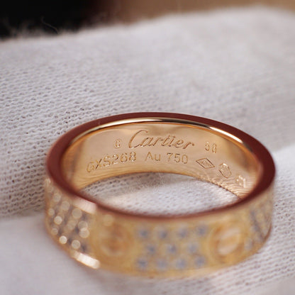 [Okajuri Jewelry] LOVE RING 5.5MM DIAMONDS PAVED