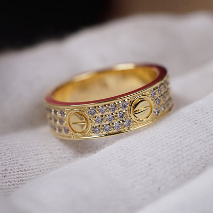 [Okajuri Jewelry] LOVE RING 5.5MM DIAMONDS PAVED