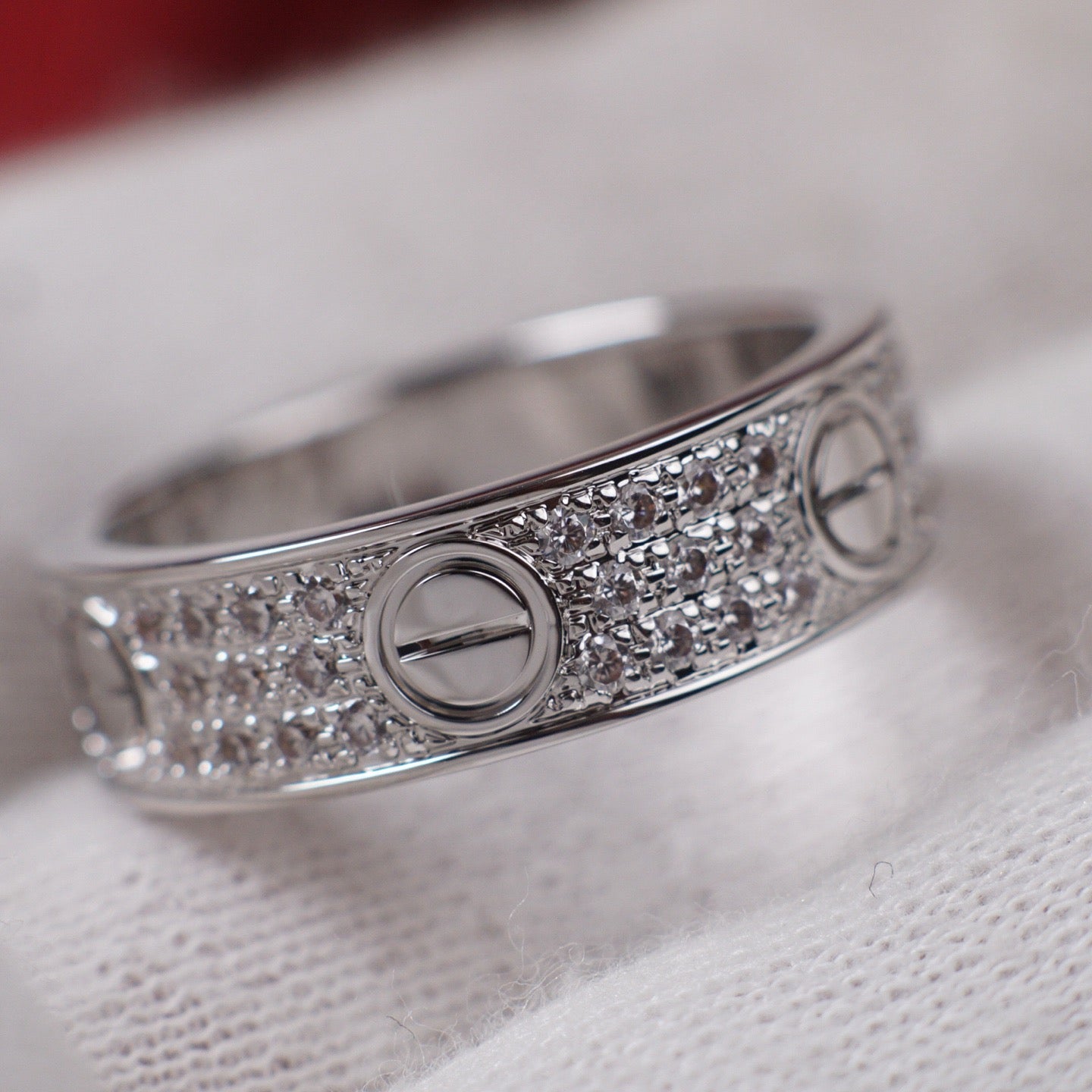 [Okajuri Jewelry] LOVE RING 5.5MM DIAMONDS PAVED