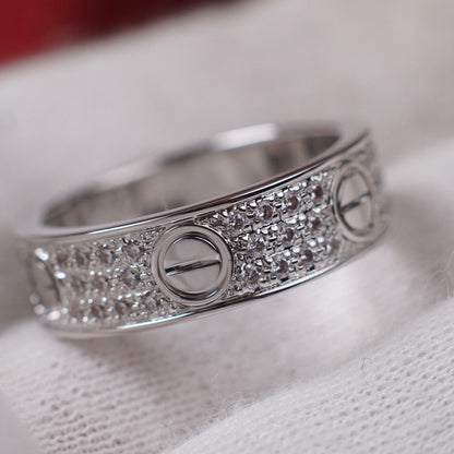 [Okajuri Jewelry] LOVE RING 5.5MM DIAMONDS PAVED
