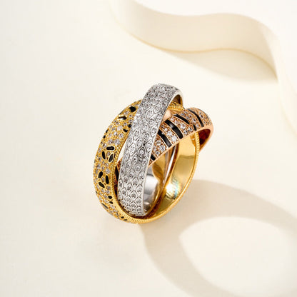 [Okajuri Jewelry] TRINITY  RING LEOPARD PRINT