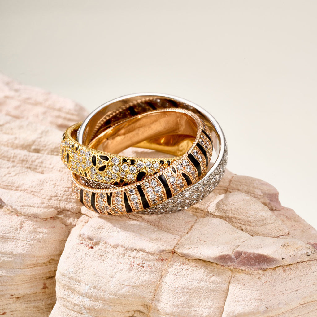 [Okajuri Jewelry] TRINITY  RING LEOPARD PRINT
