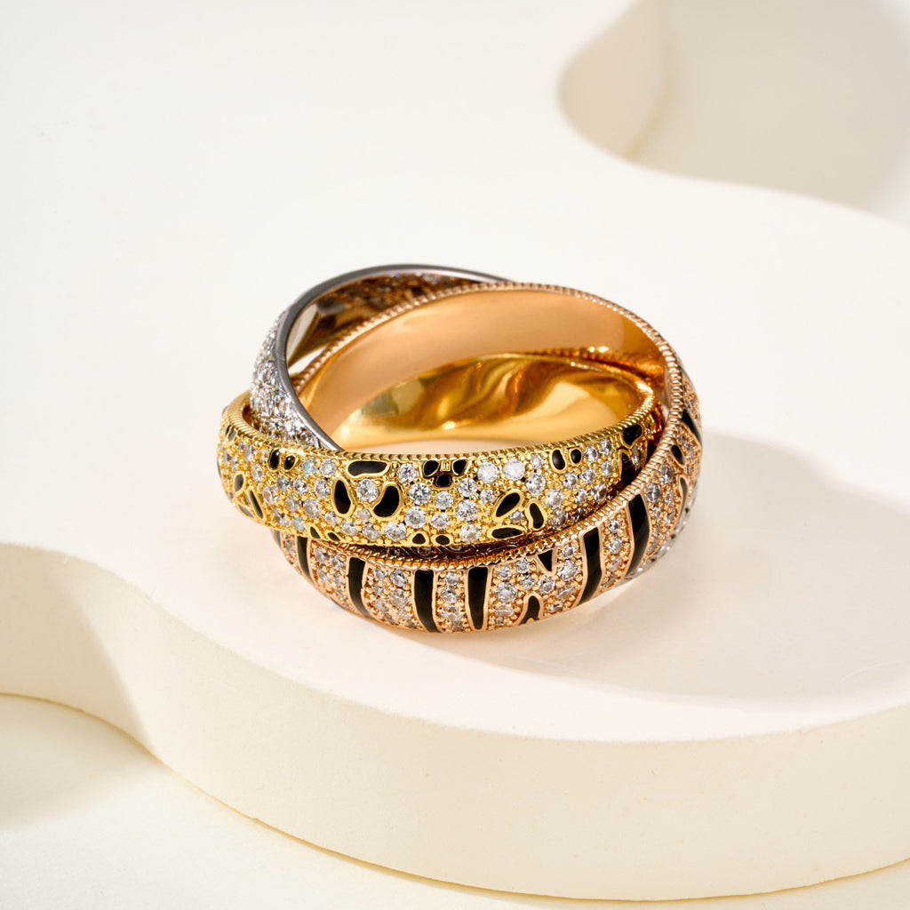 [Okajuri Jewelry] TRINITY  RING LEOPARD PRINT