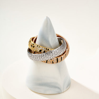 [Okajuri Jewelry] TRINITY  RING LEOPARD PRINT