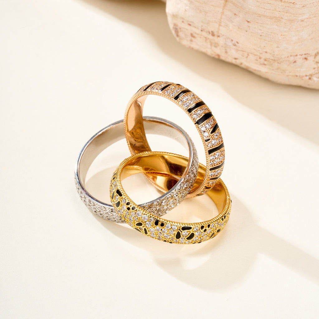 [Okajuri Jewelry] TRINITY  RING LEOPARD PRINT