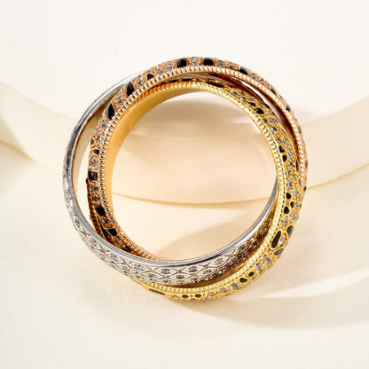 [Okajuri Jewelry] TRINITY  RING LEOPARD PRINT
