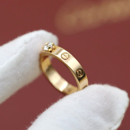 [Okajuri Jewelry] LOVE RING 3.6MM 1 BIG DIAMOND