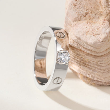 [Okajuri Jewelry] LOVE RING 3.6MM 1 BIG DIAMOND