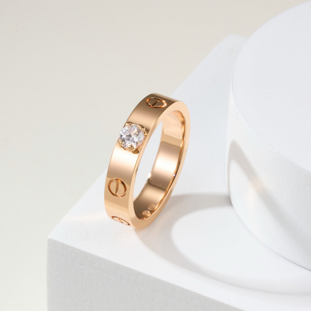 [Okajuri Jewelry] LOVE RING 3.6MM 1 BIG DIAMOND