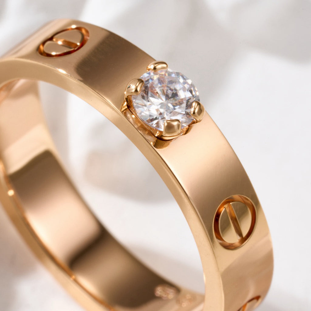 [Okajuri Jewelry] LOVE RING 3.6MM 1 BIG DIAMOND