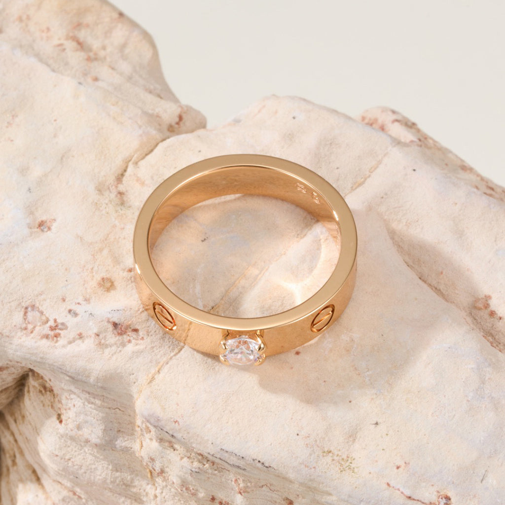 [Okajuri Jewelry] LOVE RING 3.6MM 1 BIG DIAMOND