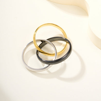 [Okajuri Jewelry] TRINITY 3.2MM RING BLACK CERAMIC