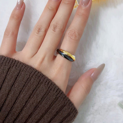 [Okajuri Jewelry] TRINITY 3.2MM RING BLACK CERAMIC