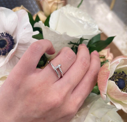 [Okajuri Jewelry] JUSTE 1.8MM HALF DIAMOND RING