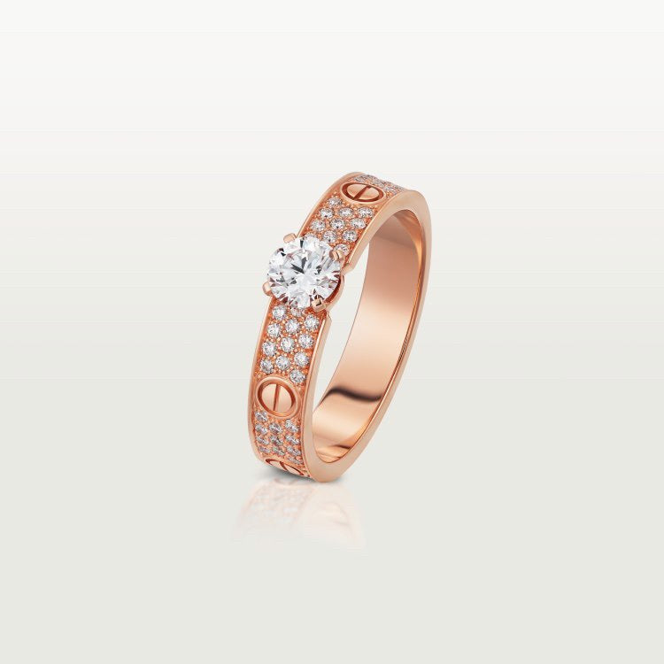 [Okajuri Jewelry] LOVE RING 3.6MM 1 BIG DIAMOND FULL DIAMOND