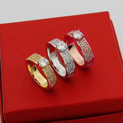 [Okajuri Jewelry] LOVE RING 3.6MM 1 BIG DIAMOND FULL DIAMOND