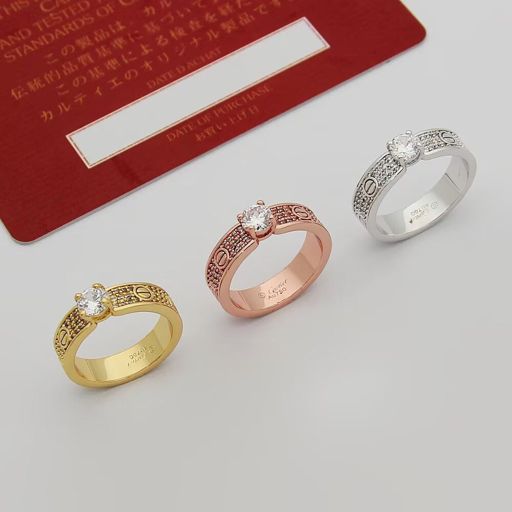 [Okajuri Jewelry] LOVE RING 3.6MM 1 BIG DIAMOND FULL DIAMOND