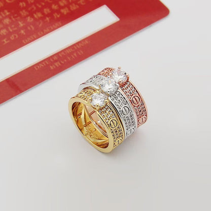 [Okajuri Jewelry] LOVE RING 3.6MM 1 BIG DIAMOND FULL DIAMOND